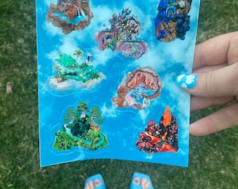 Pokemon Snap Themed Art Sticker Sheet
