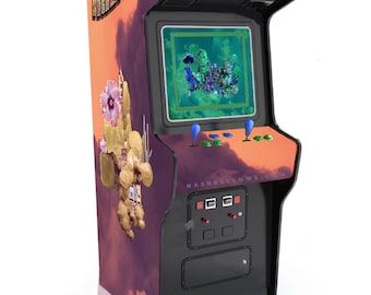 Arcade Video Game Art Print Dreamscape Photo Collage Purple Green TEST PRINTS