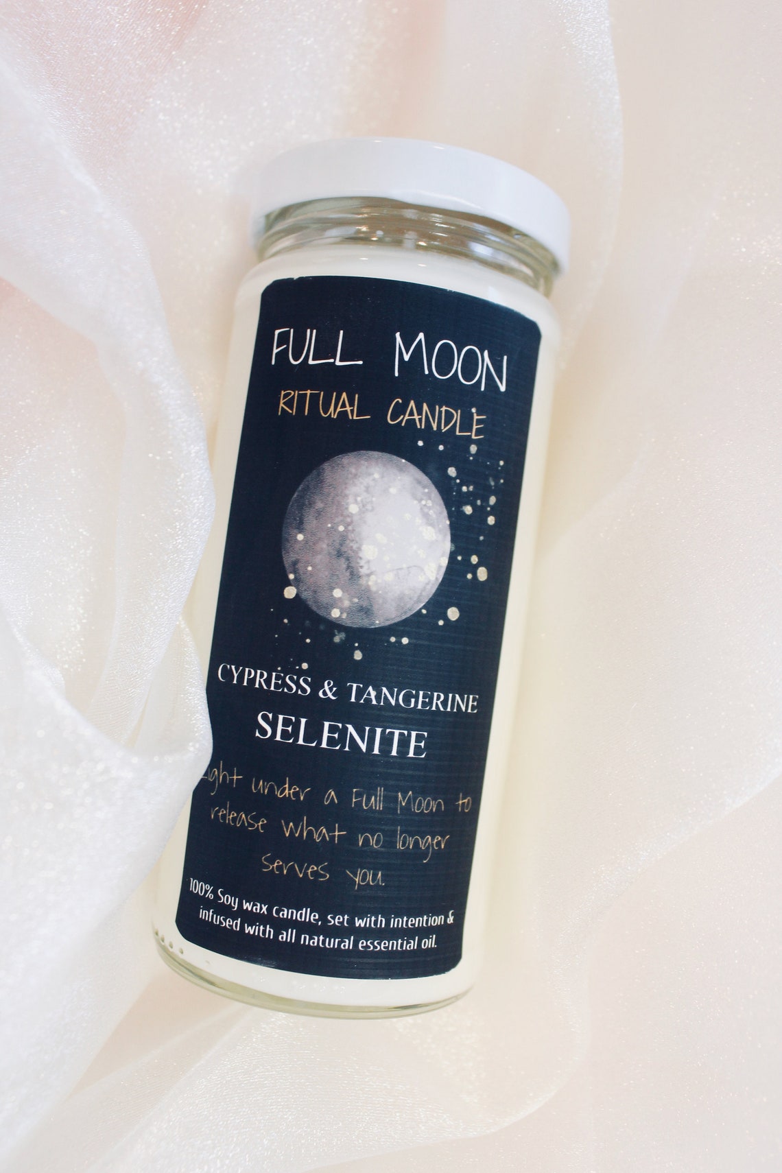 Full Moon Ritual Candle Ritual Candle Metaphysical Candle Etsy