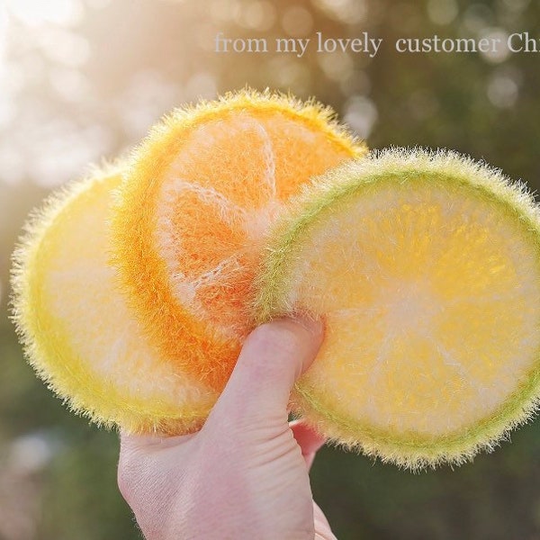 Korean Crocheted Fruit Dish Scrubby: Eco-Friendly Kitchen Cloth