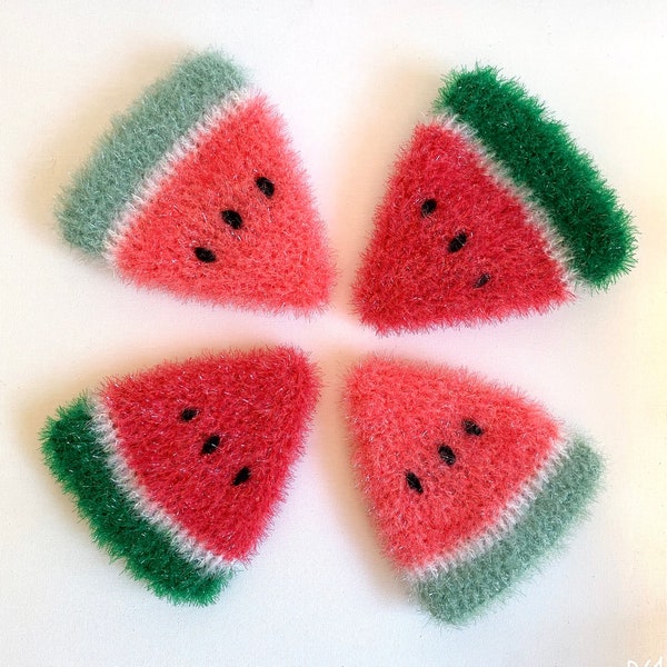 Watermelon Shape | Korean Crocheted Dish Scrubby | Handmade Kitchen Cloth | Reusable Sponge Alternative | Eco-Friendly | Gift | Party Favor