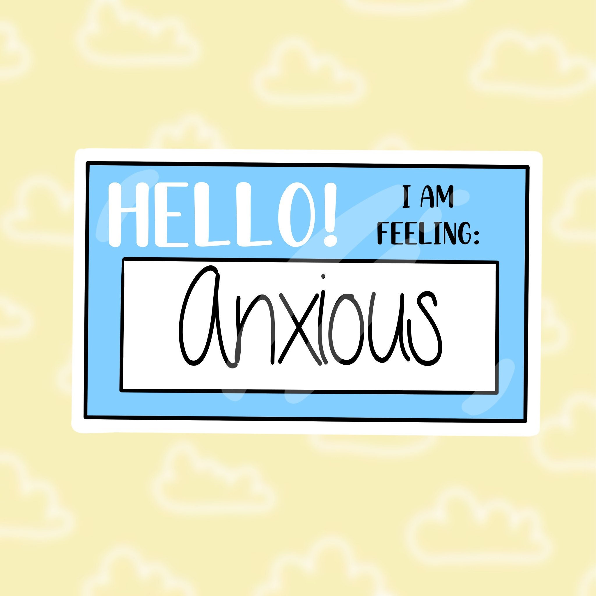 Anxiety Sticker Anxiety Awareness Mental Health Stickers Etsy