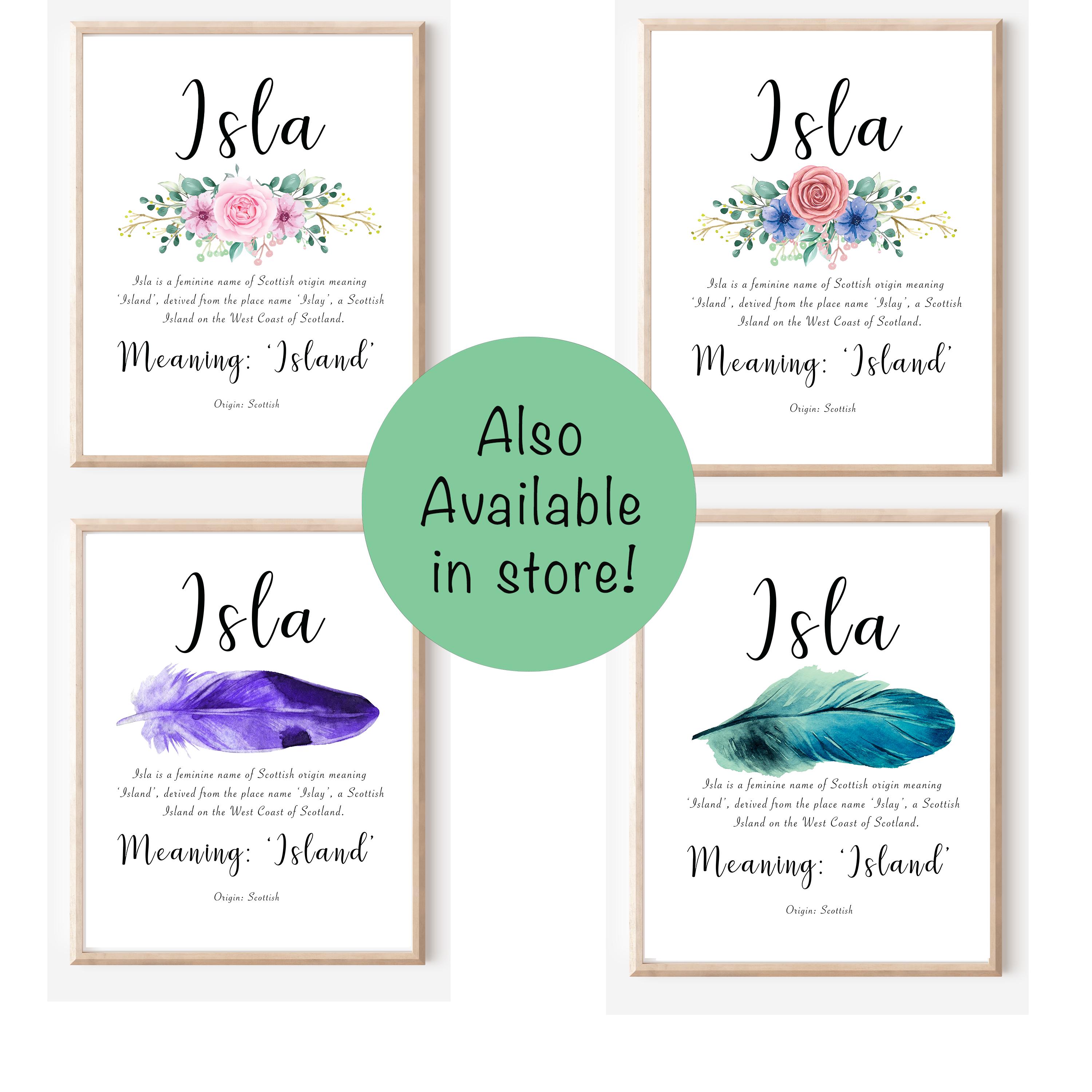 Impression Artistique Avec Effet Foil « ISLA » - Neuf, Fait Main En Australie, Parfait Cadeau Personnalisé