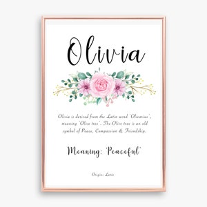 Olivia Name Meaning digital print