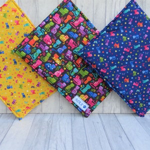 Padded Cat Mat - Bright Fabrics - Optional Crinkle Layer & Free Personalisation Option. Add on a Matching Catnip Kicker too!