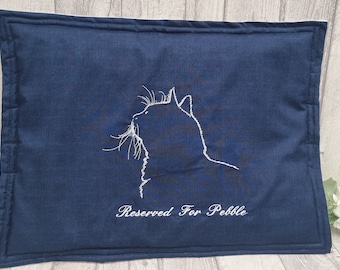 Tapete acolchado para gatos - Personalizado con "Reservado para el nombre del gato" - Capa arrugada opcional