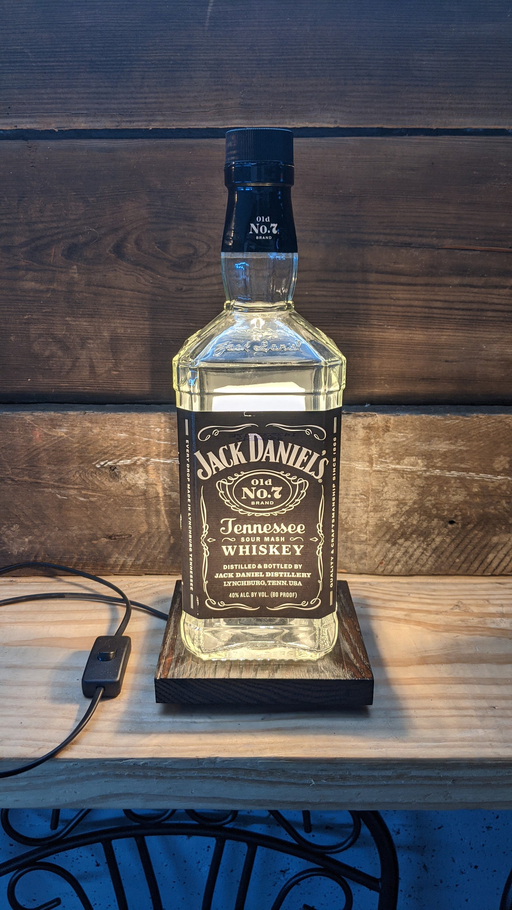 Recycled Metal Alcohol Plate Jack Daniel's Bar Wall Decoration