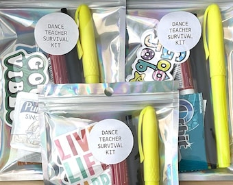 Dance Teacher Favors, Dance Choreographer Survival Kit, Dance Teacher Appreciation, Dance Competition Favors, Dance Teacher Gifts