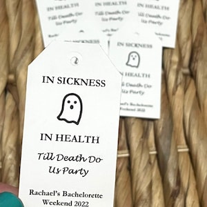 TAGS ONLY, Ghost Tags, Personalized Ghost Gift Tags, Halloween Ghost Tags, Halloween Wedding Tags, Boochelorette Tags, Boos & Booze Tags