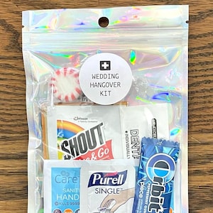 Wedding Hangover Kits, Wedding Welcome Bag Favors, Pre-Filled Hangover Kits, Adult Wedding Hangover Kits, Wedding Weekend Favors