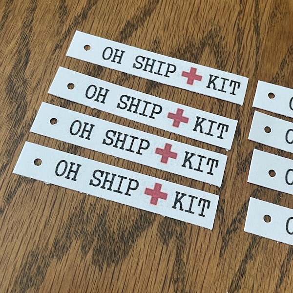 TAGS ONLY, OH Ship Kit Tags, Oh Ship Kit Tags for Bags, Oh Ship Kit Favor Tags, Oh Ship Kit, Favor Tags, Cut Tags, Ready to Use Tags