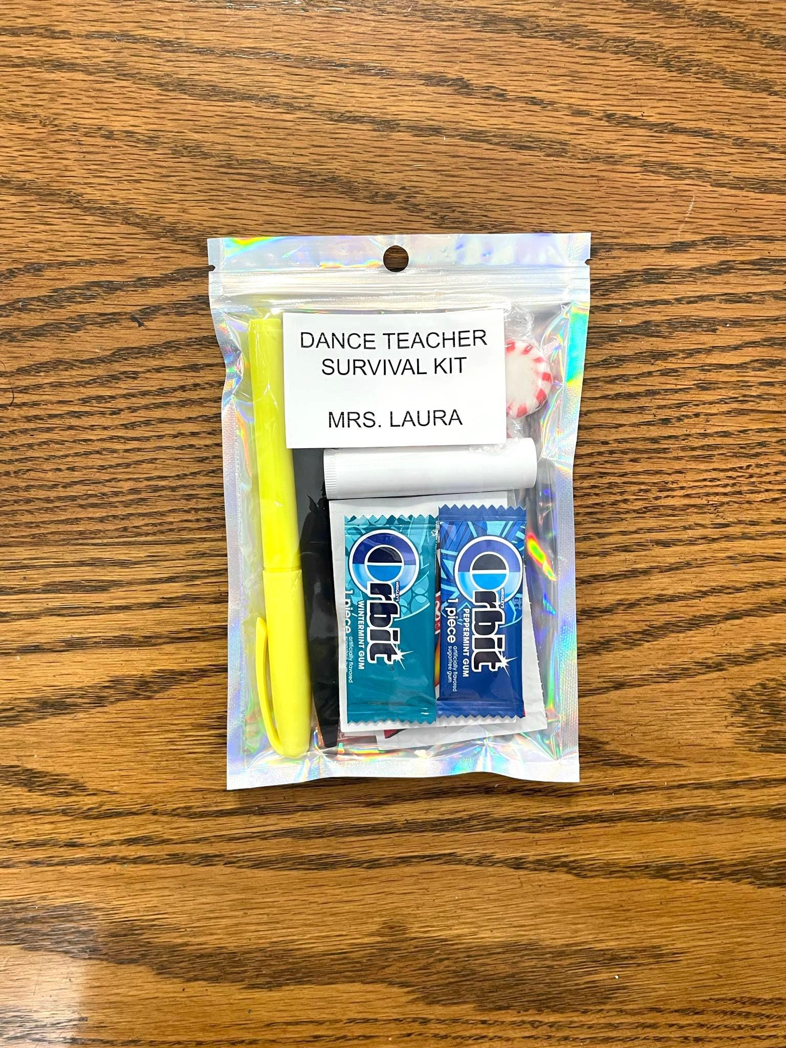 PERSONALIZED Dance Teacher Kits, Dance Choreographer Survival Kit, Dance Teacher Favors, Dance Competition Favors, Dance Teacher Gifts