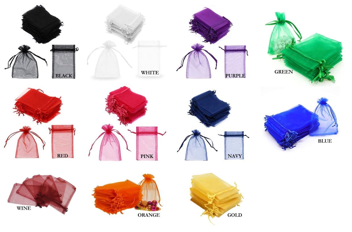 Bags and Tags Organza Bag Favors Bags and Tags Favors Favor Etsy
