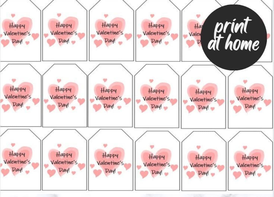 Printable Valentine Day Tags