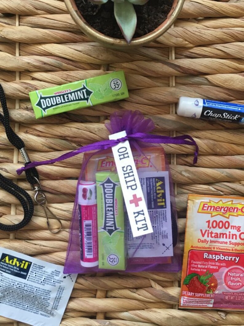 Oh Ship Kit Hangover Bags Cruise Hangover Kit Adult Party Etsy