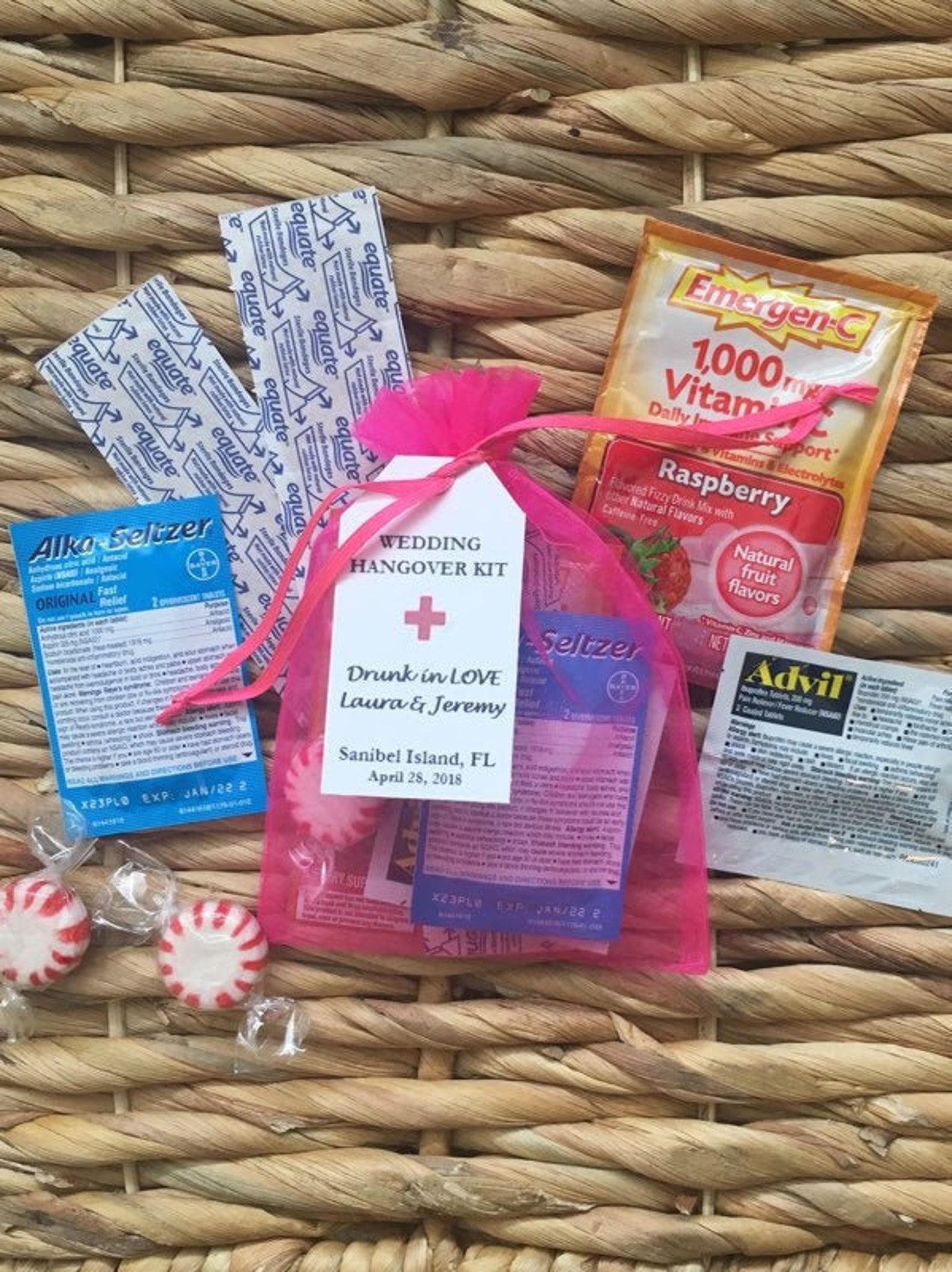 PERSONALIZED Hangover Kits Assembled Wedding Hangover Kit Etsy UK