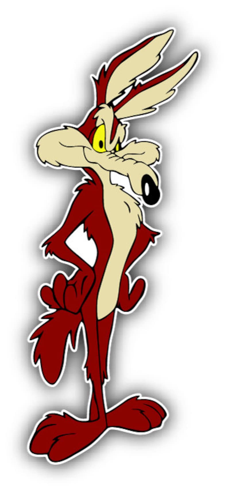 Coyote Cartoon Car Bumper Sticker Decal 3/'/' x 6/'/' Wile E