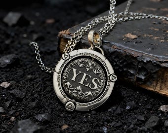 Harley Davidson gotische punk zilverlegering ja/nee roterende ketting