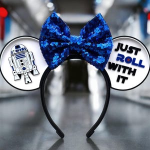 Interchangeable R2D2 Mickey/Minnie Ears, Droid Ears, Star Wars Ears, Disney Ears, Mouse Ears
