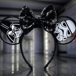 Interchangeable Darth Vader and Stormtrooper Mickey/Minnie Ears - Star Wars Mouse Ears