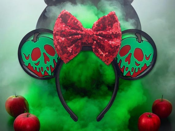 Poison Apple Ears – Interchangeable Snow White Mickey/Minnie Ears - Snow White