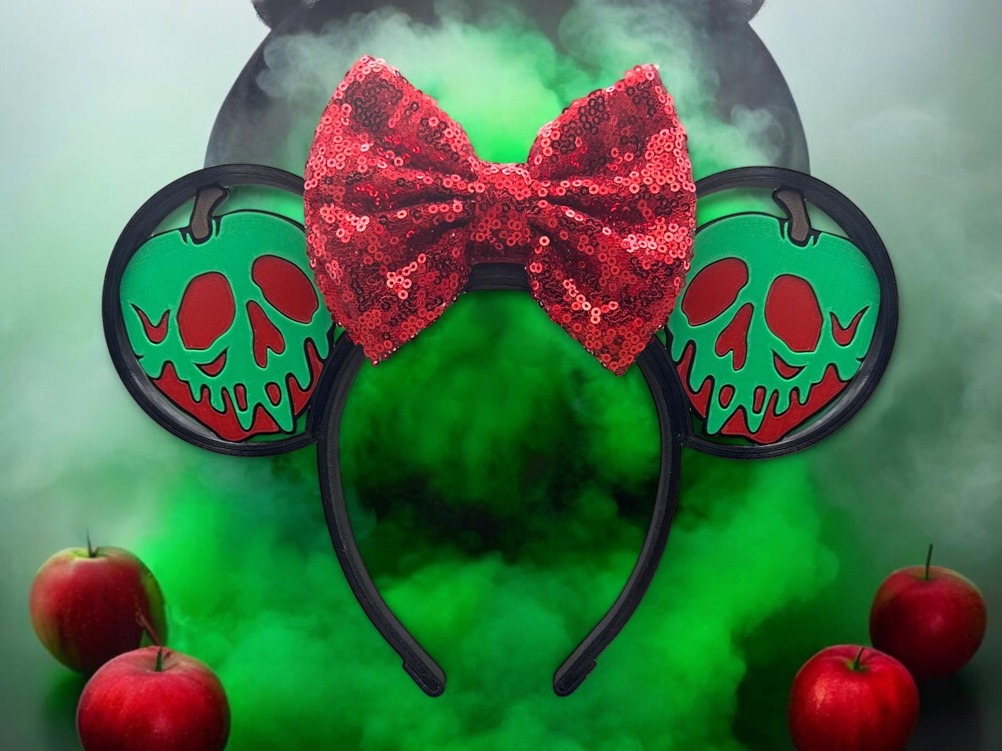 Poison Apple Ears – Interchangeable Snow White Mickey/Minnie Ears - Snow White