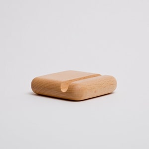 Wood Phone Holder Walnut Beech Phone Stand Phone Accessories Minimalist Design Organic Handmade Home Decor Birthday Gift beech