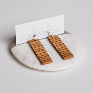 Wood Earrings | Wood Jewelry | Minimalist Design | Textured Jewelry | Eco Friendly | Anniversary Gift | Birthday Gift | Women Accessories