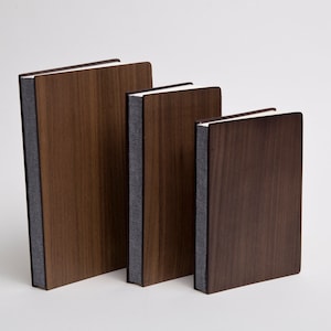 Wood Notebook | Grid-lined Hard Cover Jounal | Stationary | Wood Sketchbook | Back To School | Birthday Gift | Organic | Minimalist Design