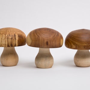 Wood Mushroom Shaped Music Box | Handmade | Wind Up Toy | Walnut | Spalted Maple | Teak | Ash | Home Decor | Birthday Gift | Anniversary