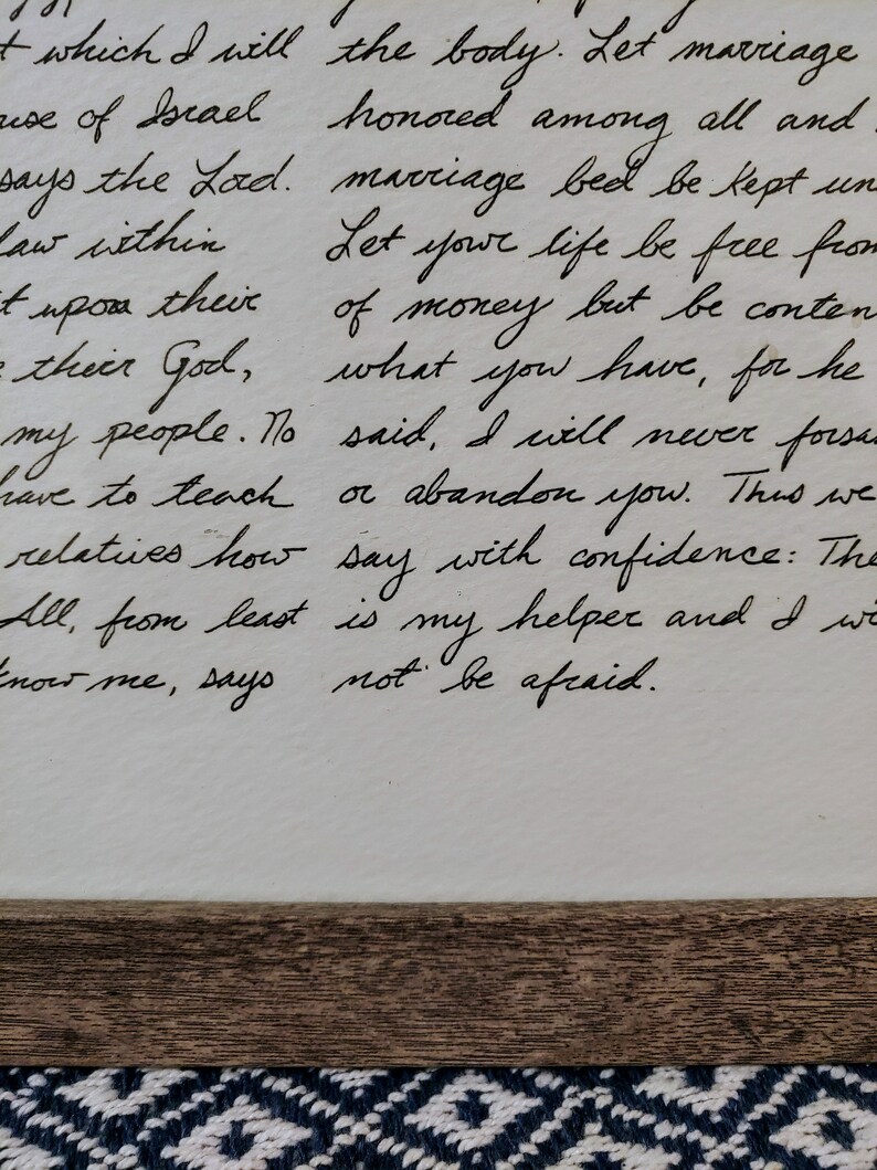 Catholic Wedding Handwritten Bible Verses Etsy