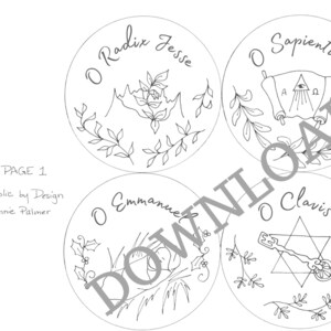 Black and White Original O Antiphons- kid&#39;s Christmas