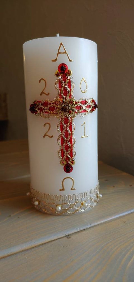 Paschal Candle Catholic Easter 2 Etsy