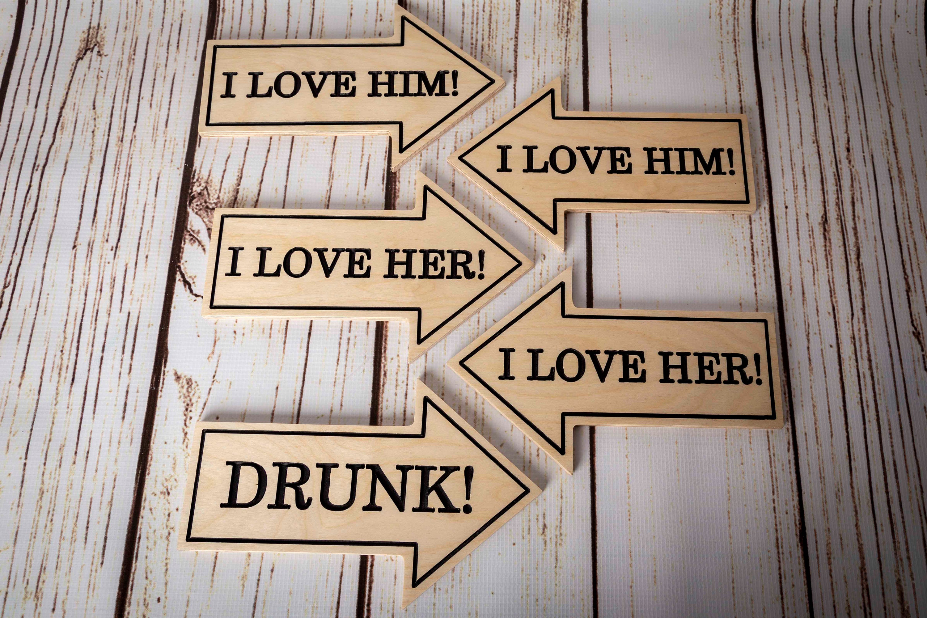 Wooden photo booth props for weddings and parties Etsy