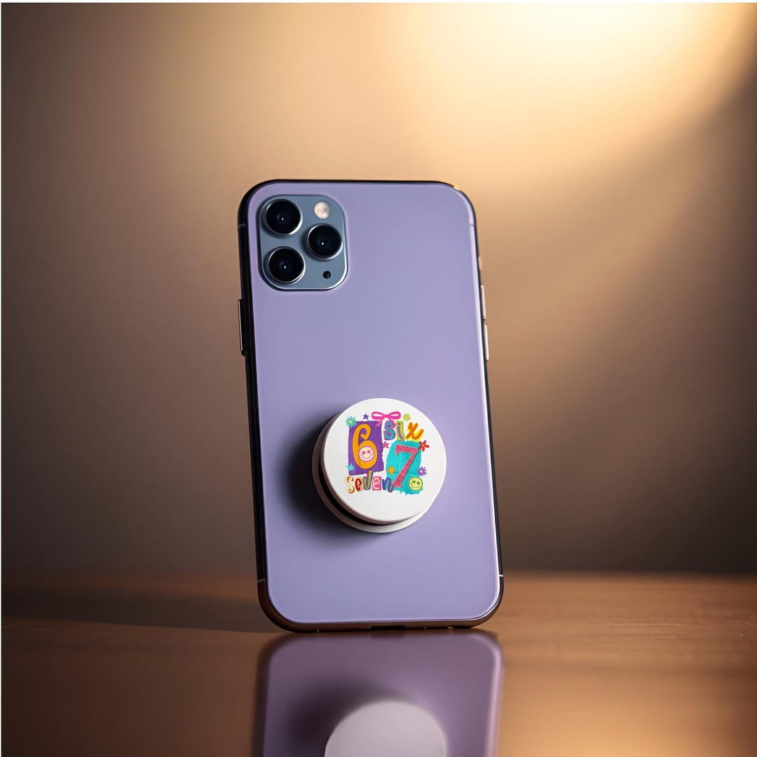 6 7 Colorful Popsocket | Retro Phone Grip and Stand | Cute Groovy Phone ...