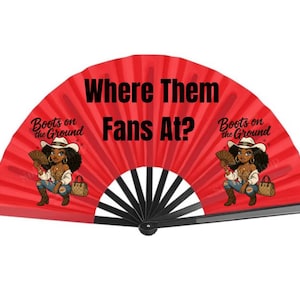 Clack Fan, Boots on the ground, Linedance Accessory, Line Dance Clack Fan, Where them fans at?, Red Clack Fan