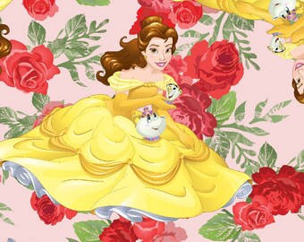 Beauty & The Beast  // Cotton Fabric // Belle // Princess  // Disney //