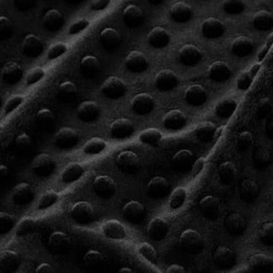 Schwarzer Minky // Schwarzer Pünktchenstoff // Dot Minky // Kuscheldecke // Kuscheldecke // Noir