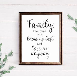 Family Sign, Family Wall Art, Family Print, Farmhouse Wall Decor, Printable Signs, Family Wall Decor, Farmhouse Sign, Farmhouse Wall Decor