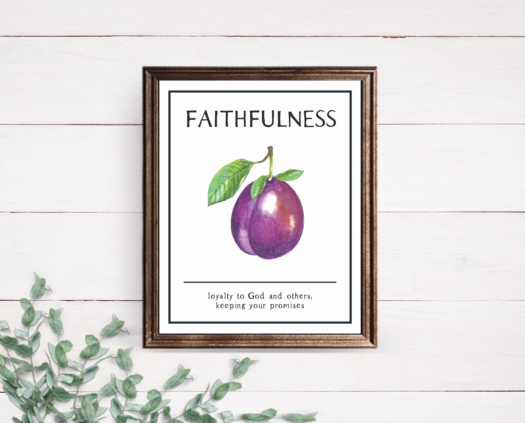 Fruit of the Spirit Wall Art Digital Fruit Sign Kitchen Wall - Etsy