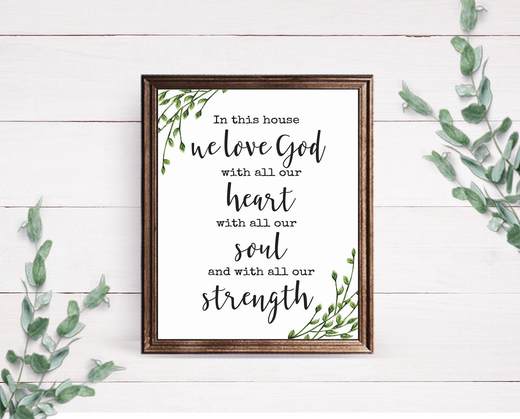 Christian Home Sign, Bible Verse Sign, Scripture Wall Art, Scripture ...