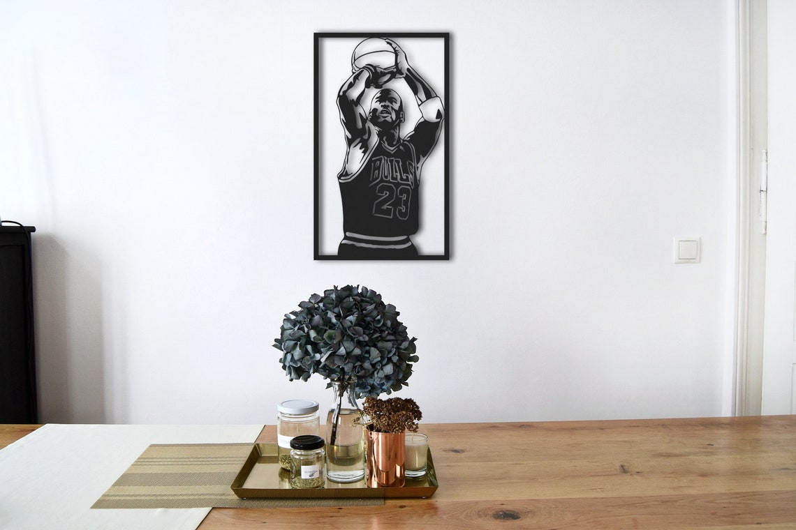 Michael Jordan Metal Wall Art Michael Jordan Chicago Bulls 23 Etsy