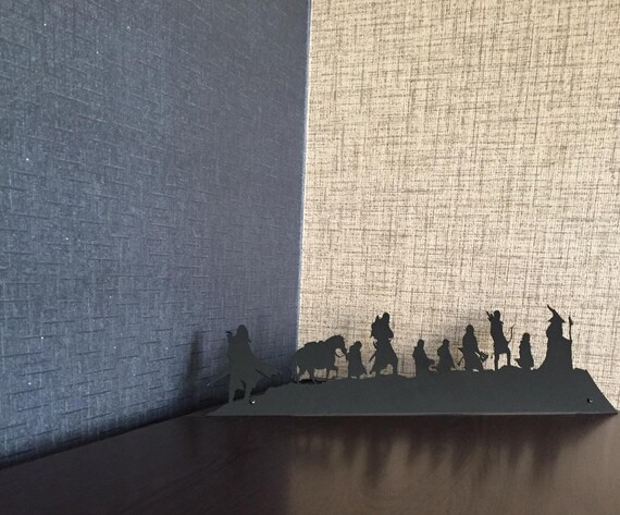 Lord of the Rings Fellowship and The Hobbit Silhouette Wall Art