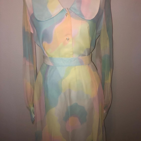 Vintage Lilli Diamond California rainbow dress