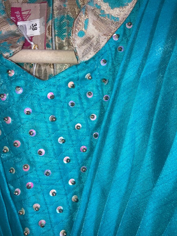 Robe En Soie Marron Glam Vintage Soul - Taille XS - Dos Smocked (élastiqué) - Longueur Genoux - Occasion Très Bon état