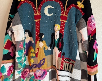 Vintage Berek Hand knit Pima Cotton Sweater