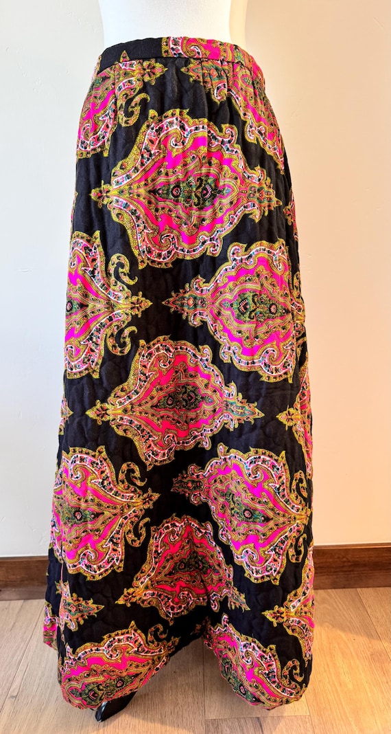 1970s quilts maxi skirt