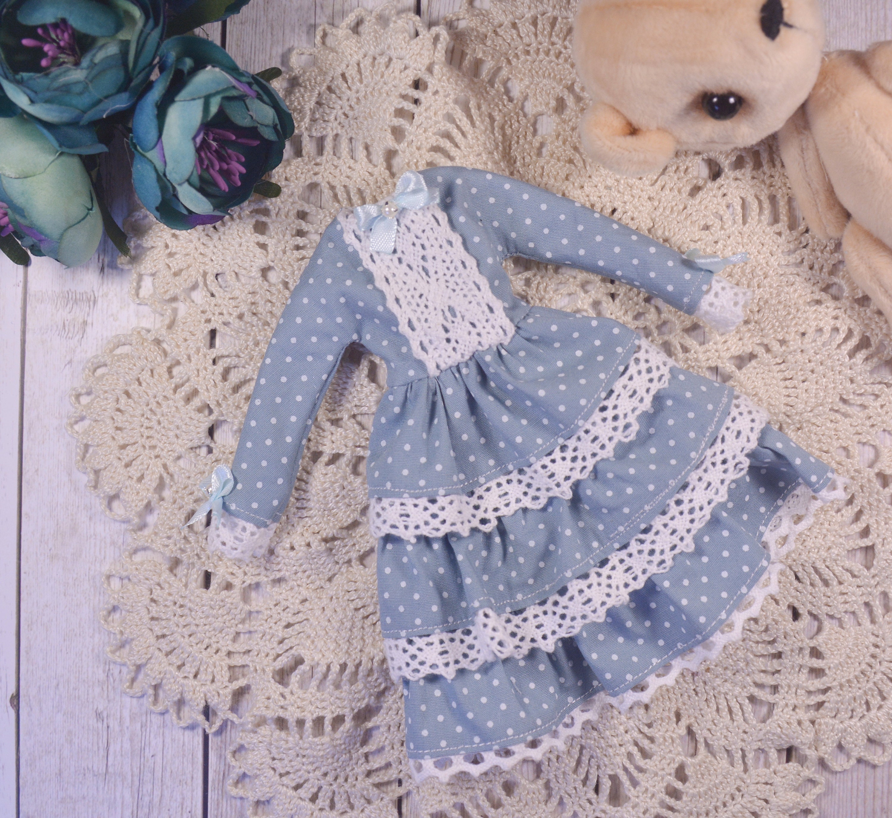 Blythe Doll Lace Longline Dress Sewing Pattern Instant PDF Etsy