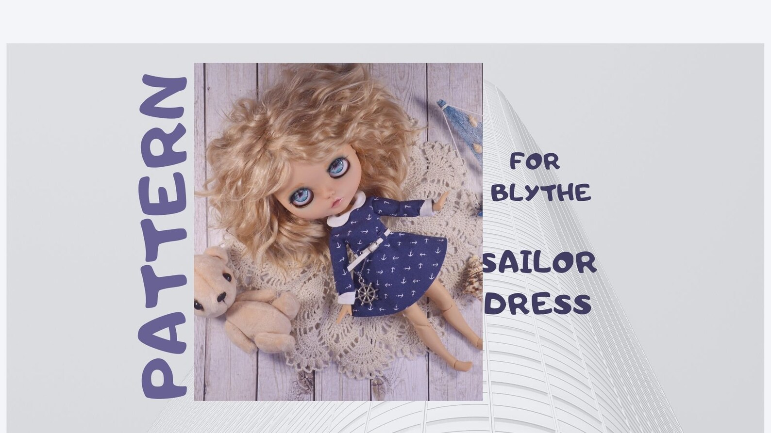 Blythe Doll Sailor Dress Sewing Pattern Instant PDF Download Etsy