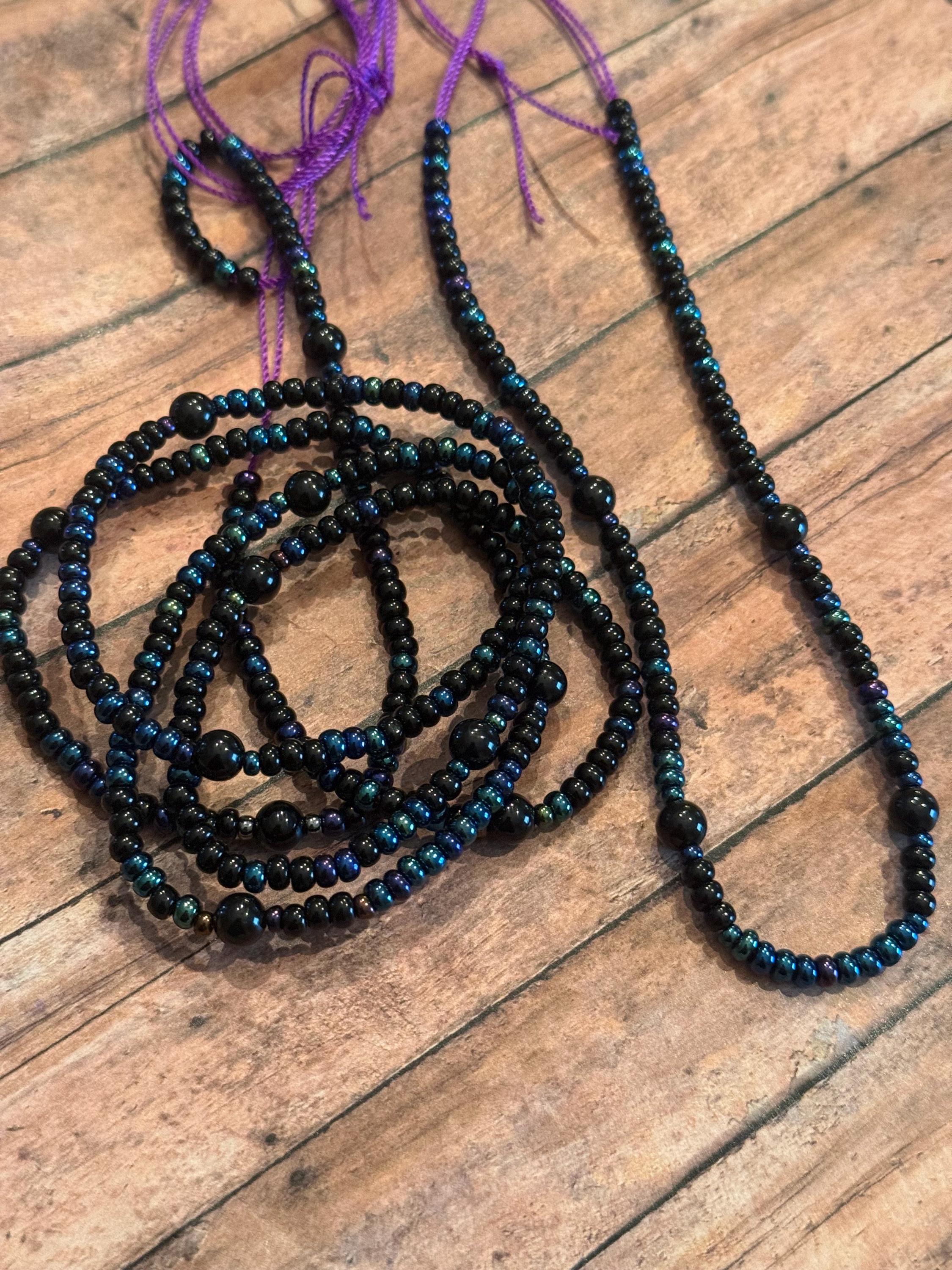 Genuine Indian Agate & Hematite Stone Belly Chain // Crystal Body Jewelry? Bohemian Faceted Crystal Waist Chain - Pink, Red, Black  main image 3